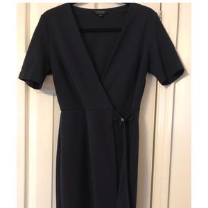 Navy Topshop wrap dress